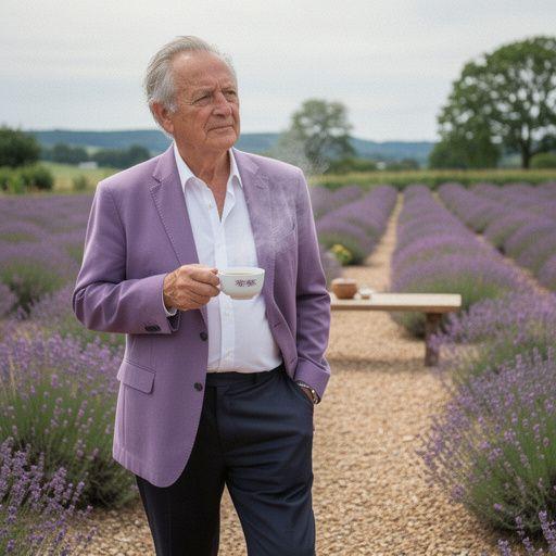 Zöld fű a levendulavirágok között, amely a nyugalom szigetét idézi.